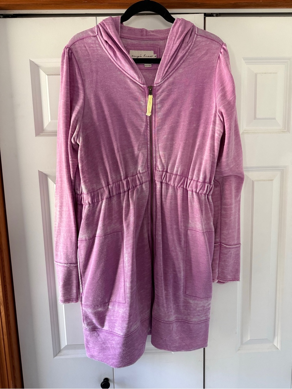 evy's tree Lavender Pink Hooded Zip Sweatshirt